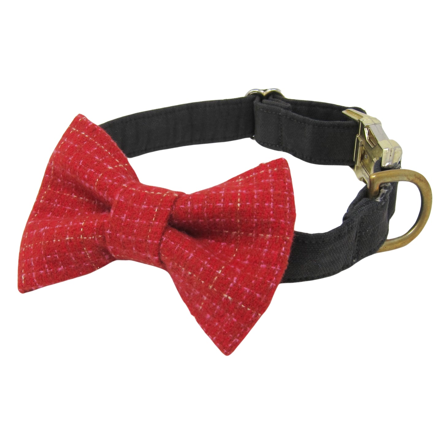 Heartthrob Flannel Dog Bow Tie