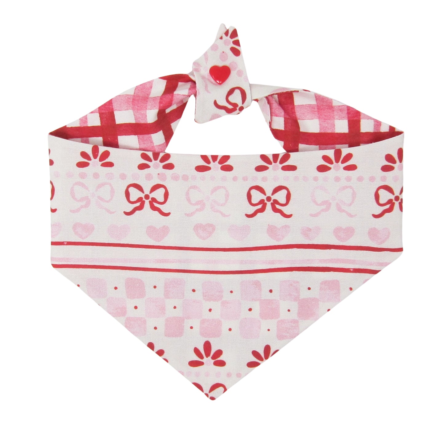 Valentine Fair Isle Dog Bandana