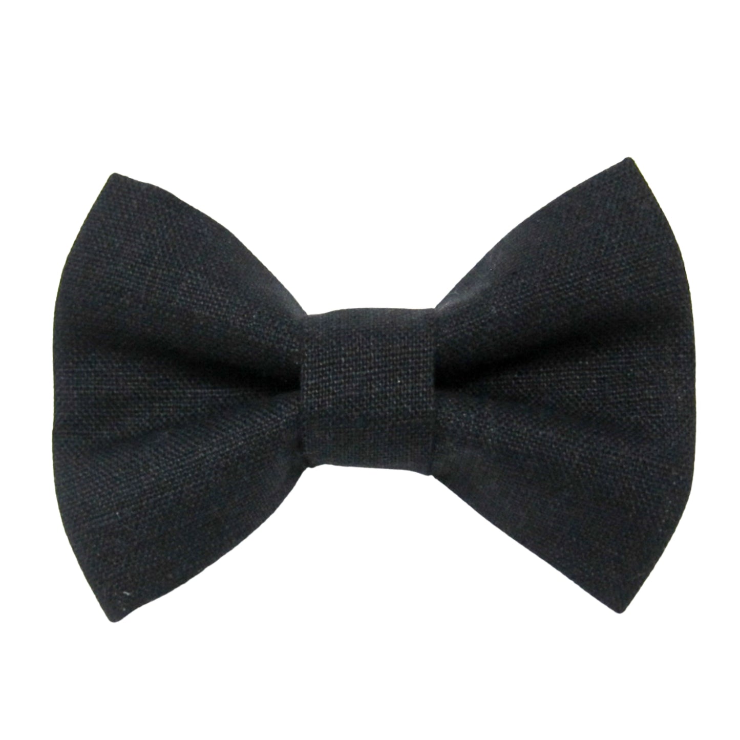 Black Linen Dog Bow Tie