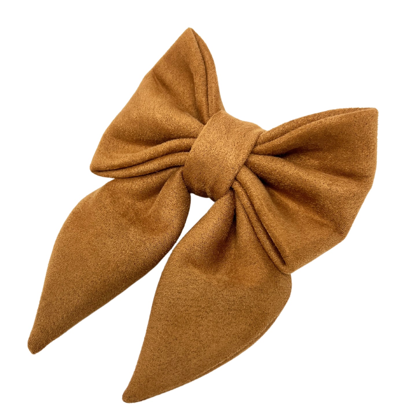 Camel Faux Suede Lady Bow