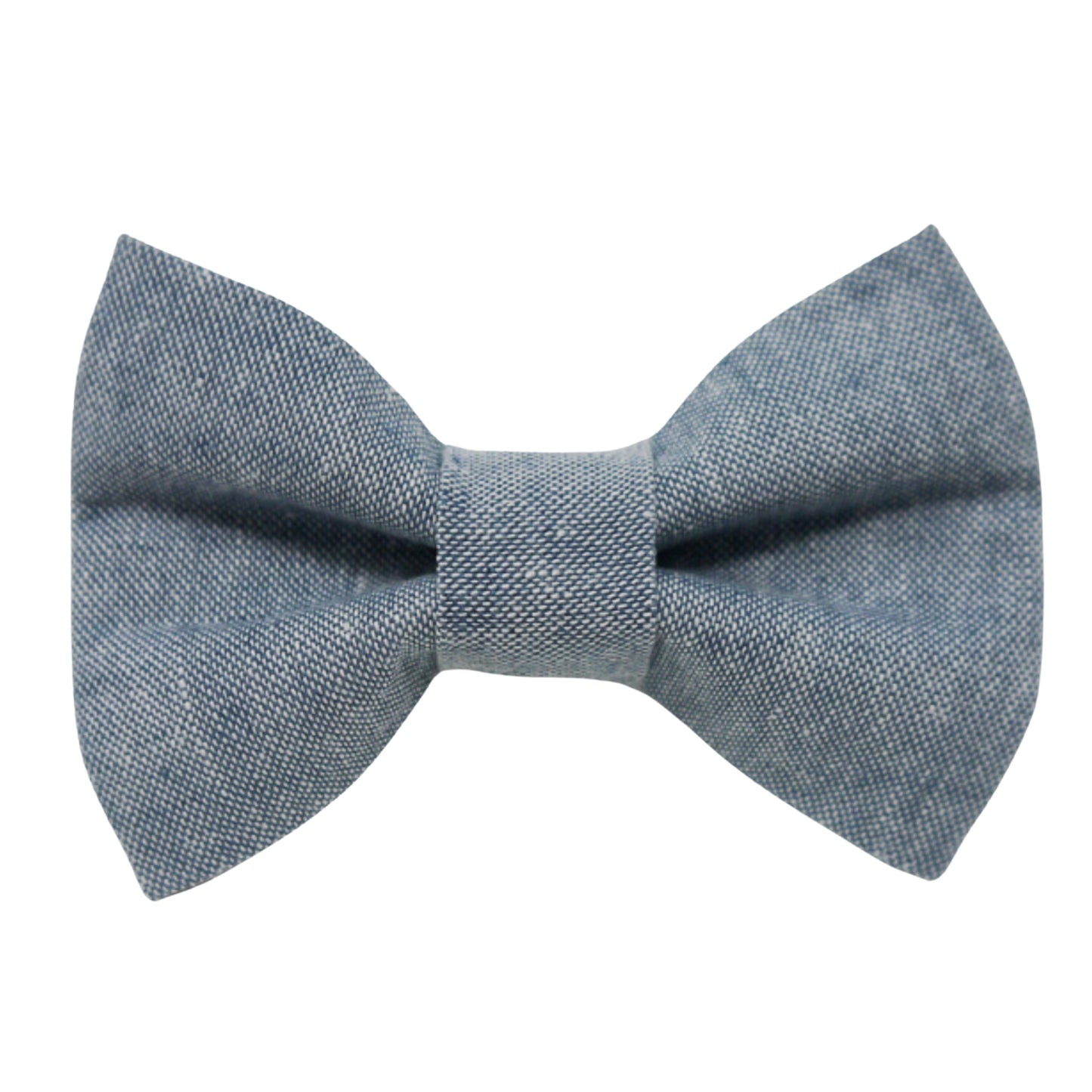 Chambray Denim Dog Bow Tie