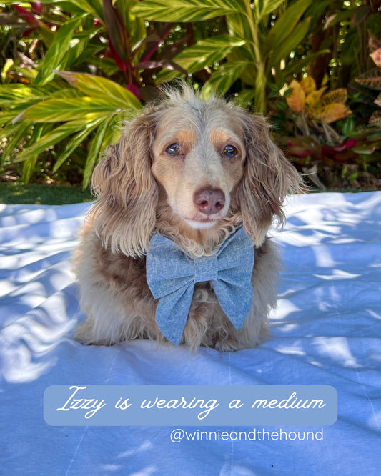 Chambray Denim Lady Bow