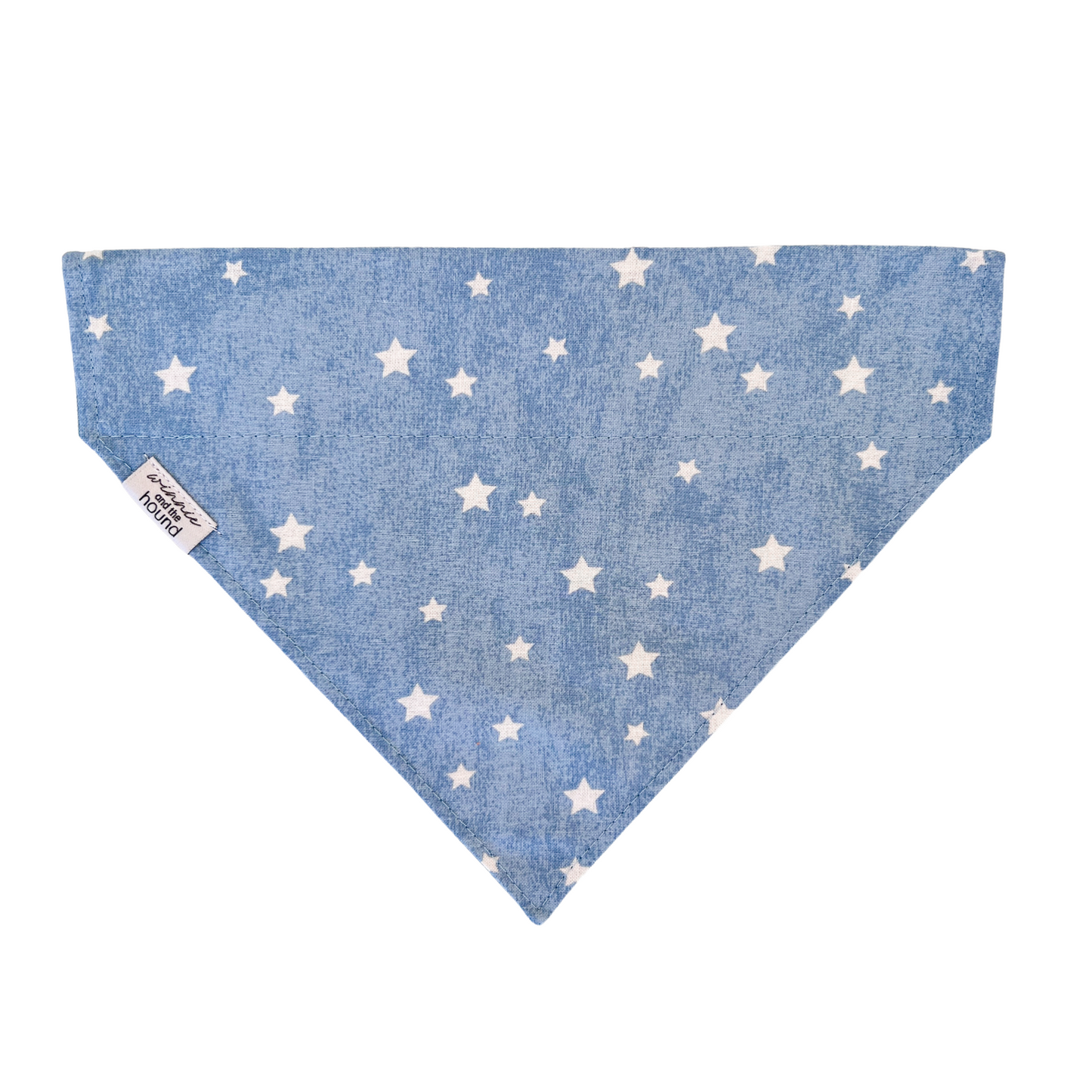 Chambray Stars Over the Collar Dog Bandana