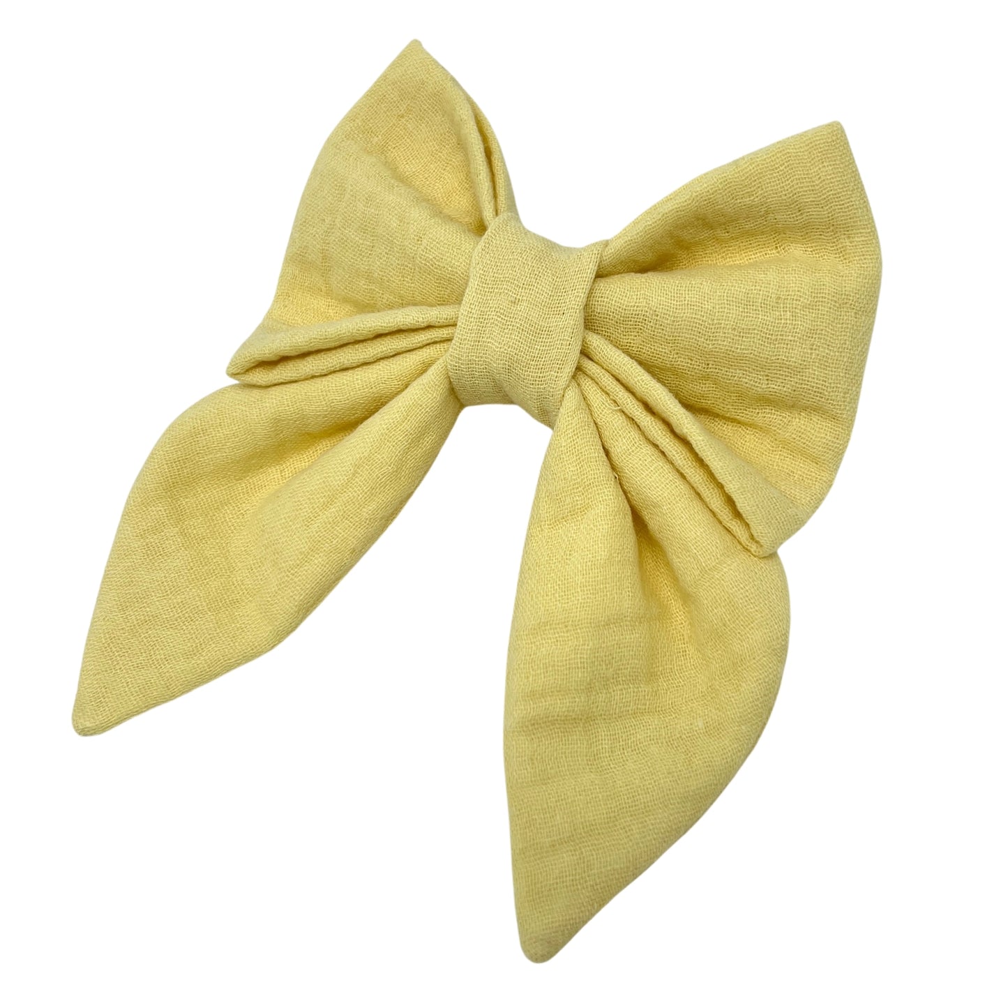 Gauze Lady Bow - Lemon