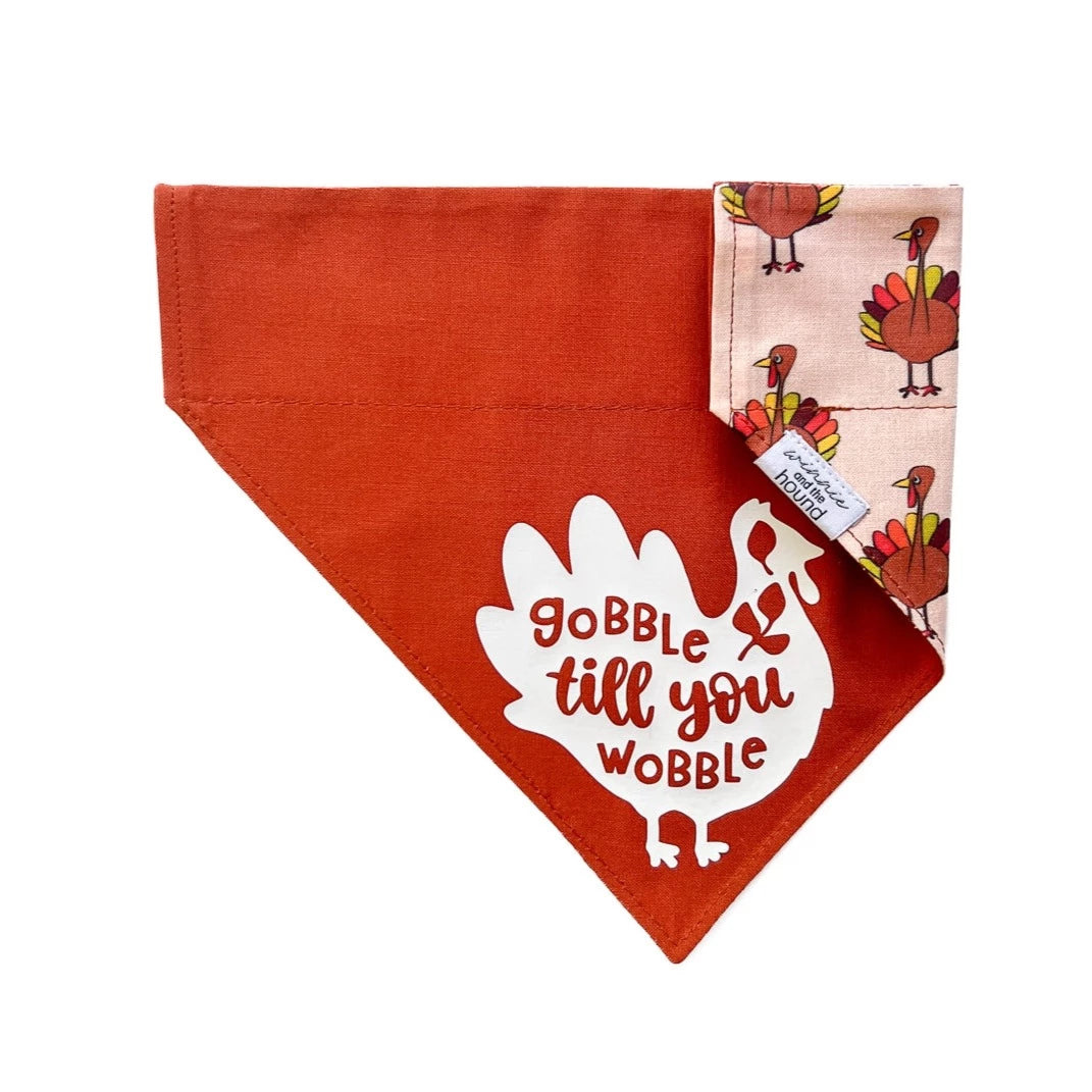 Gobble 'til You Wobble Dog Bandana