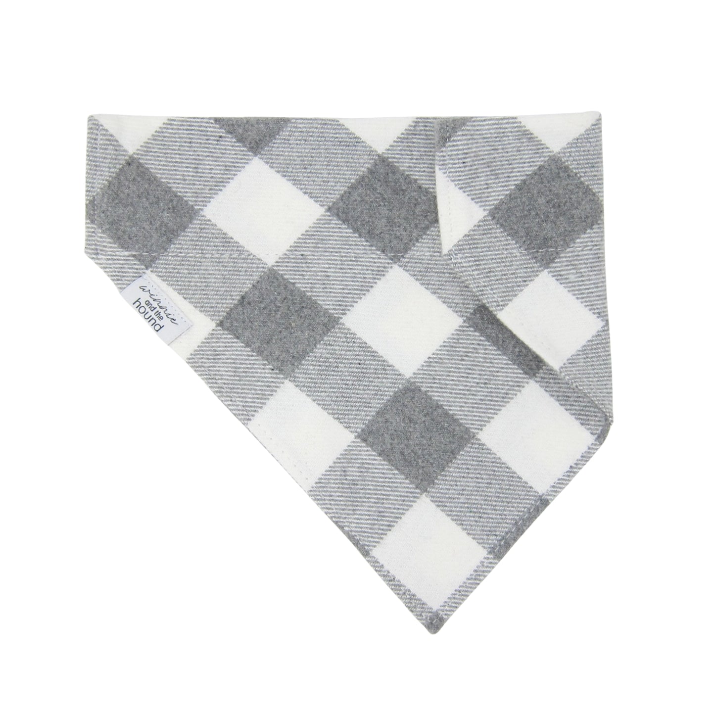 Gray & Cream Buffalo Plaid Flannel Dog Bandana
