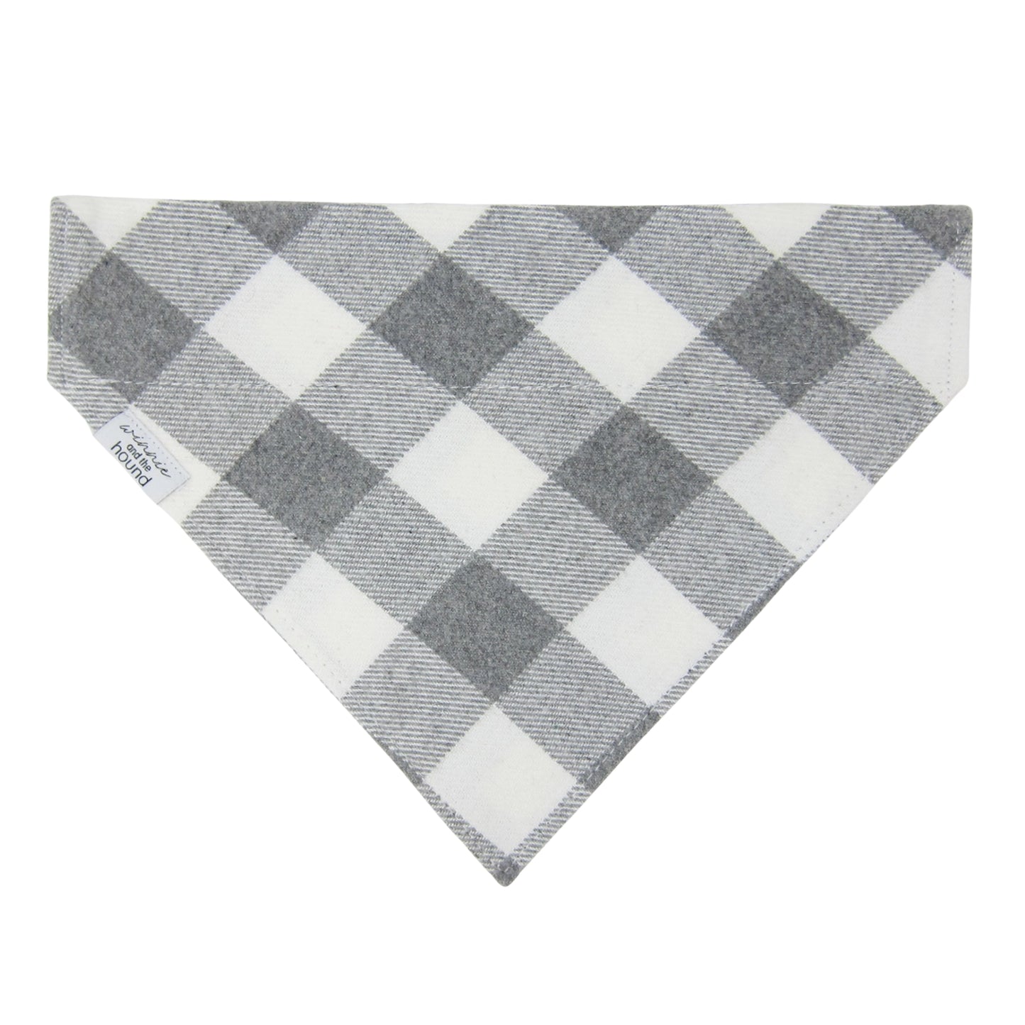 Gray & Cream Buffalo Plaid Flannel Dog Bandana