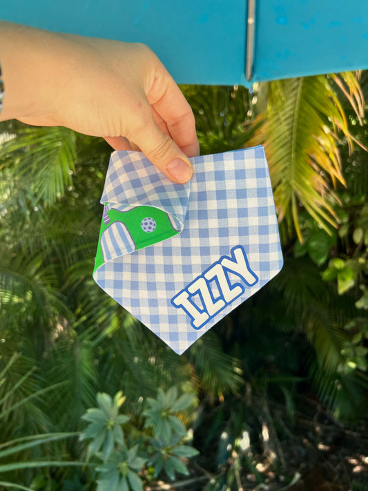 Green Pickleball Dog Bandana