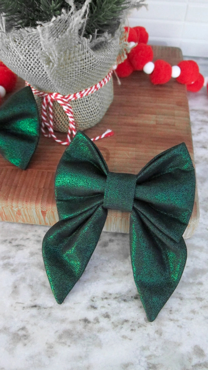 Green Shimmer Lady Bow