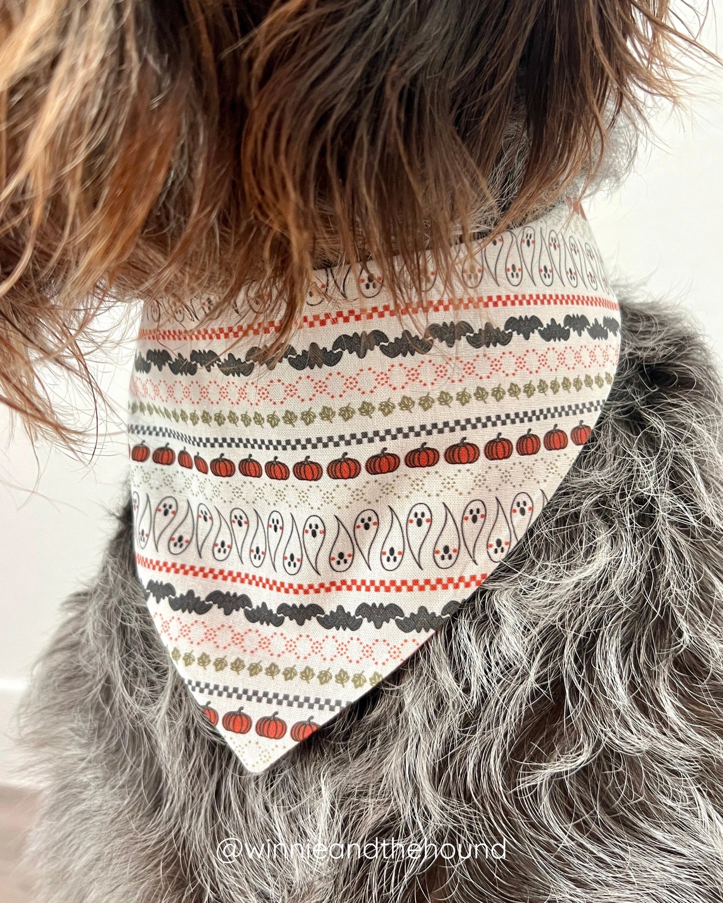 *PRE-ORDER* Halloween Fair Isle Dog Bandana