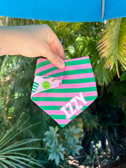 Pink Pickleball Dog Bandana