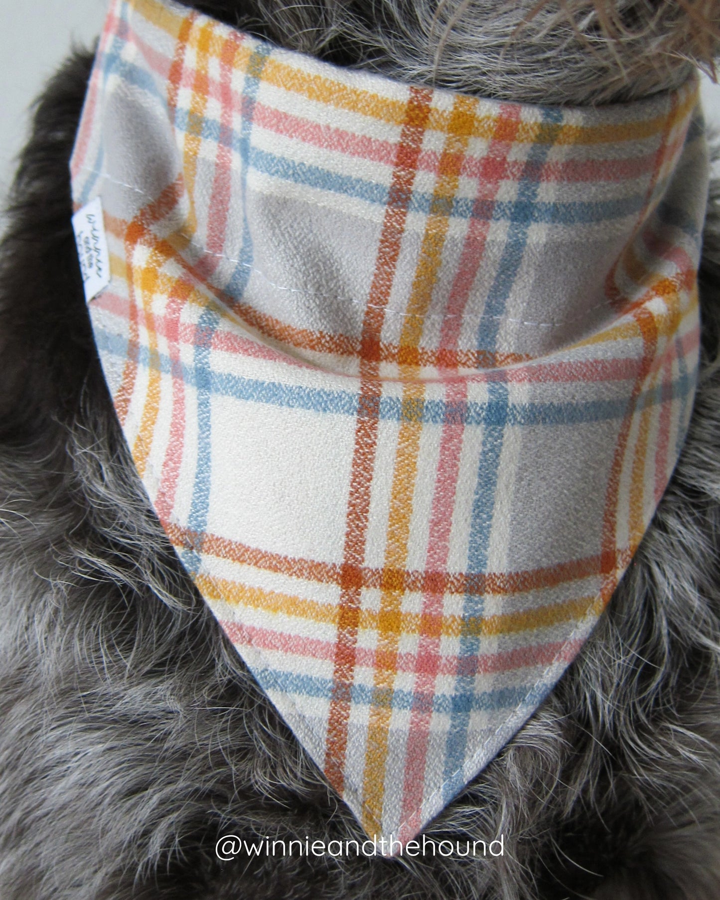 Pumpkin Spice Flannel Dog Bandana