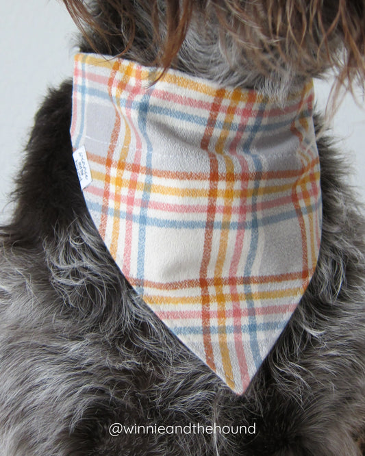 Pumpkin Spice Flannel Dog Bandana