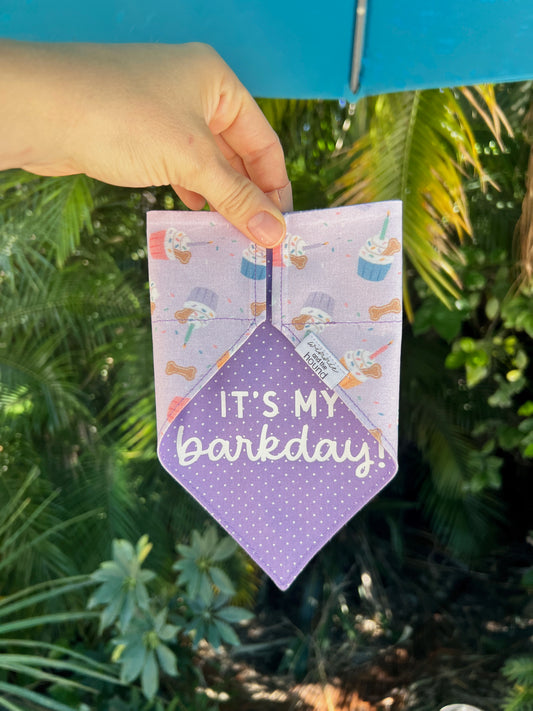 Purple Pupcake Dog Bandana