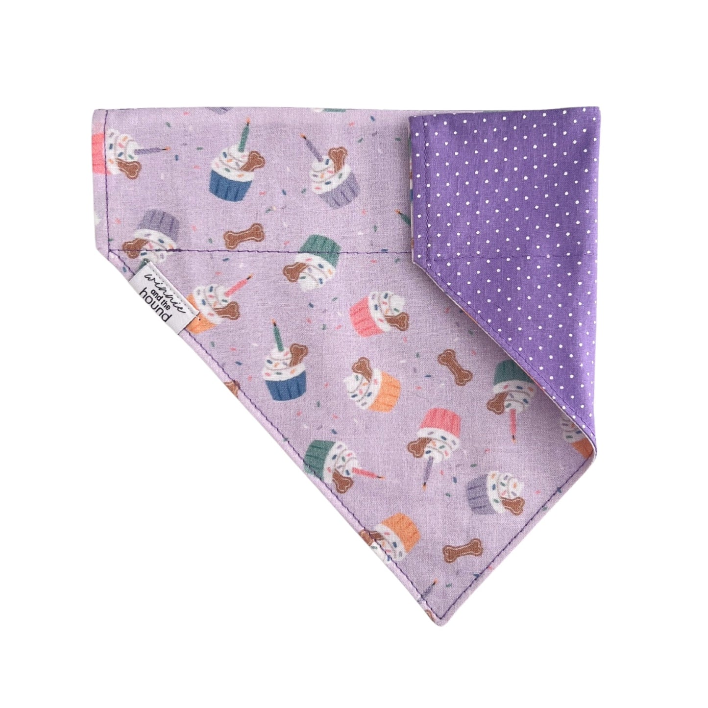 Purple Pupcake Dog Bandana