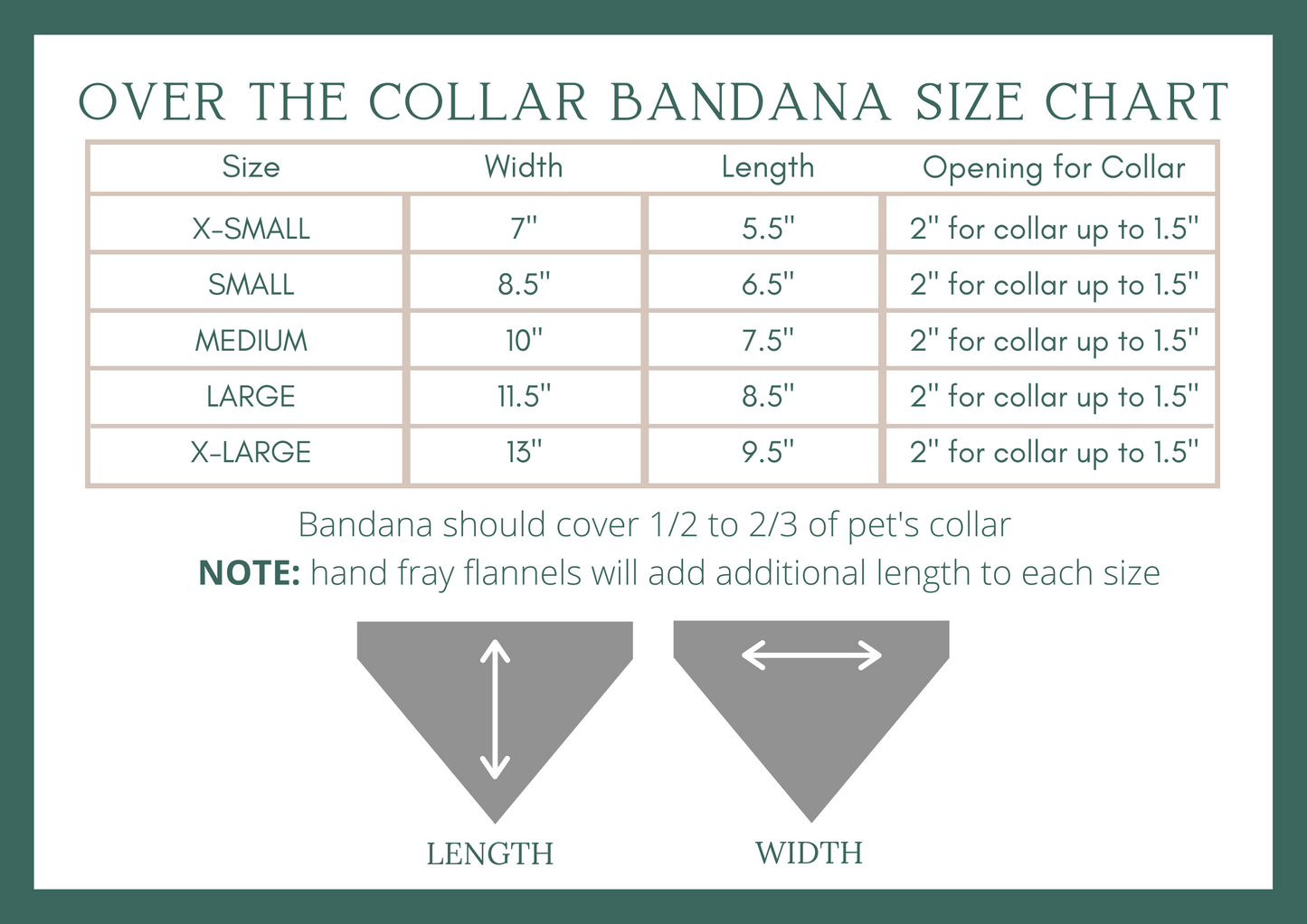 Neutral Crab Over the Collar Dog Bandana