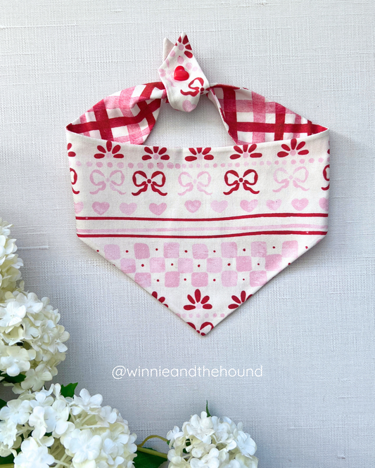 Valentine Fair Isle Dog Bandana