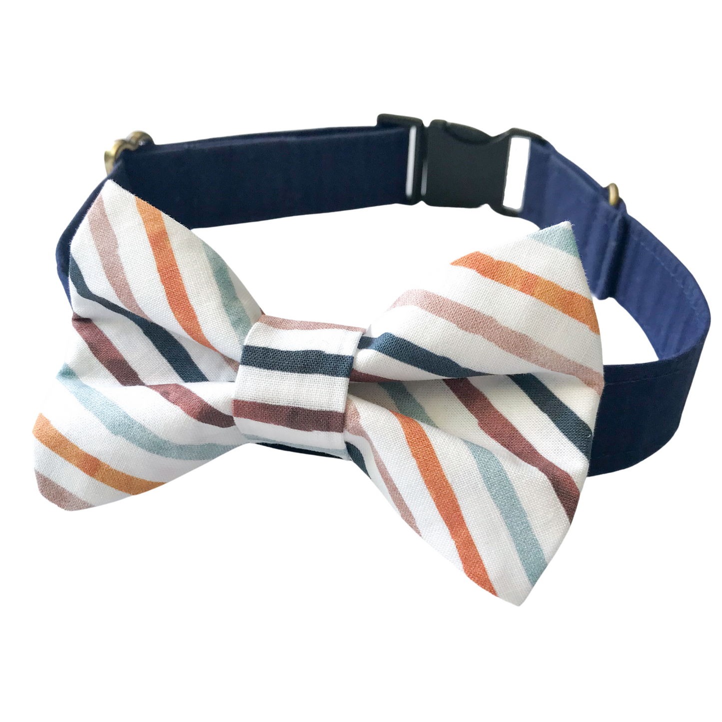 Watercolor Stripe Dog Bow Tie