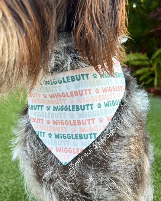 Wigglebutt Dog Bandana - Stormy Gray