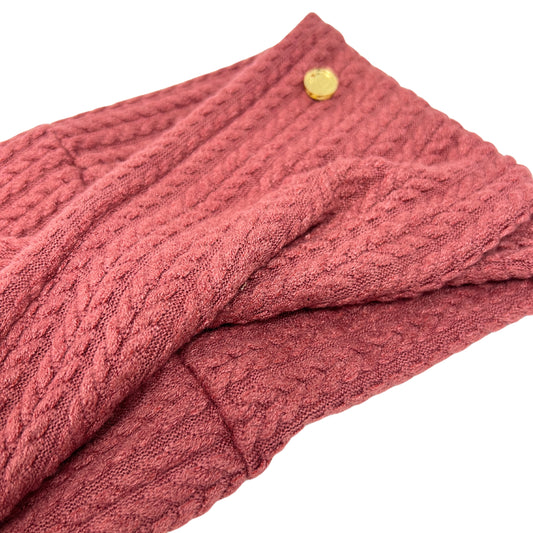 Wine Sweater Knit Infinity Dog Scarf