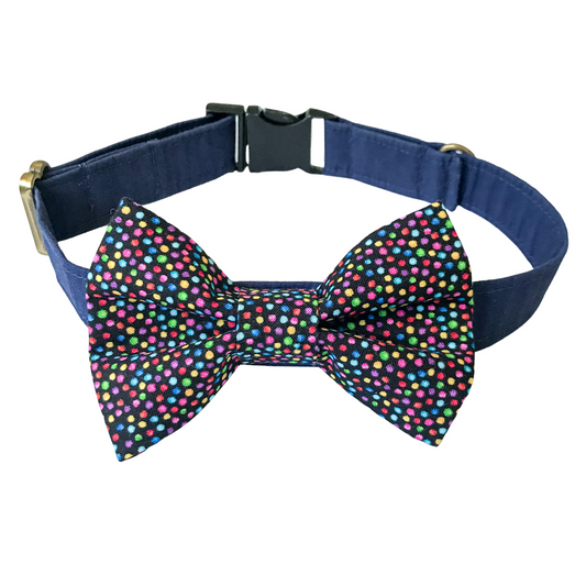 Confetti Dots Dog Bow Tie
