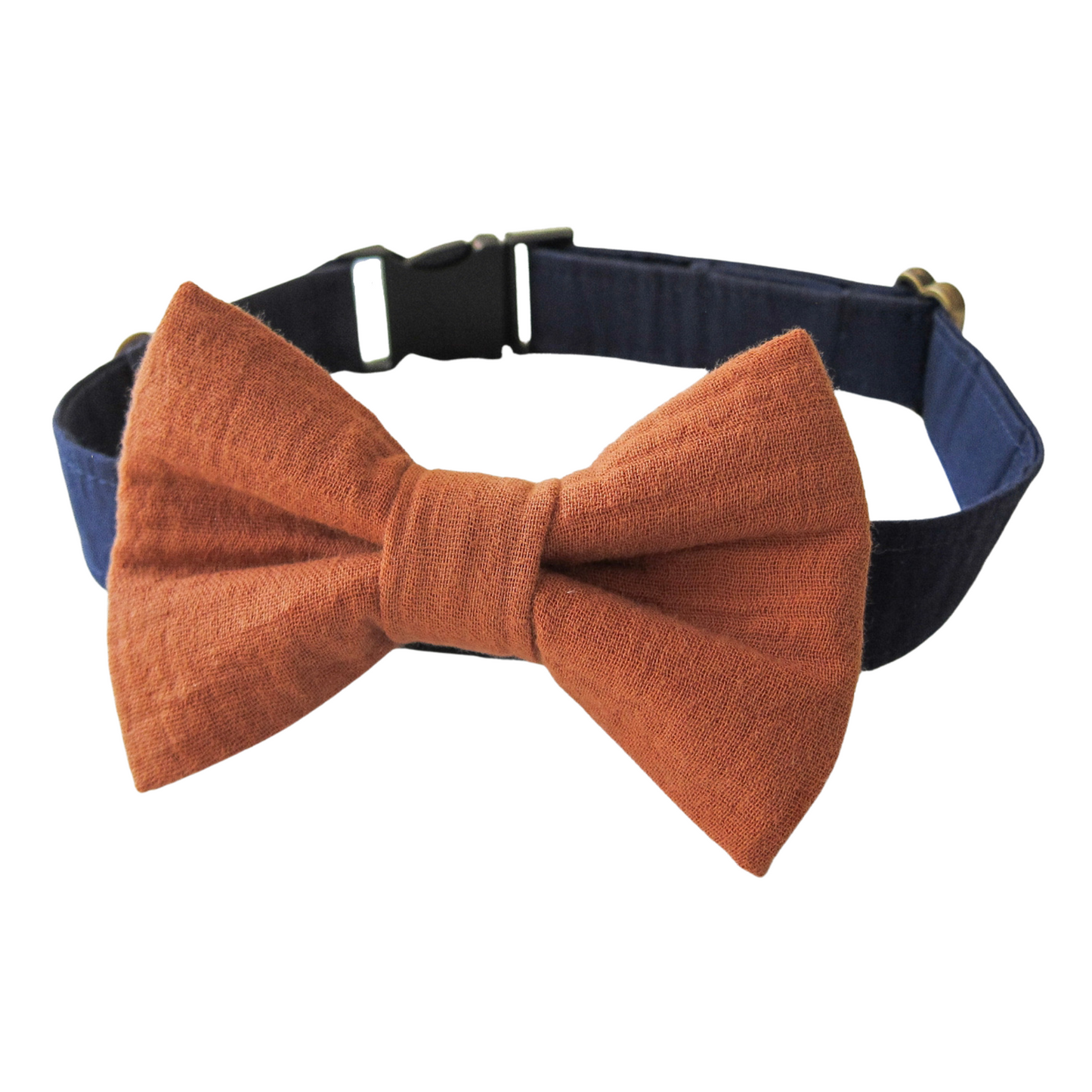 Gauze Dog Bow Tie - Brown
