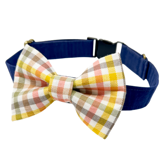 Harvest Check Dog Bow Tie