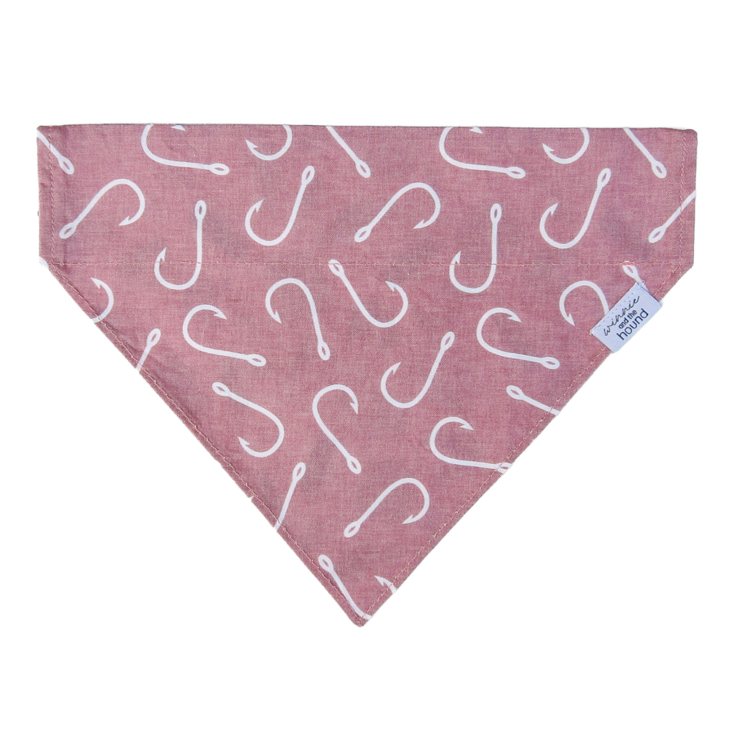 Gone Fishing Dog Bandana - Pink