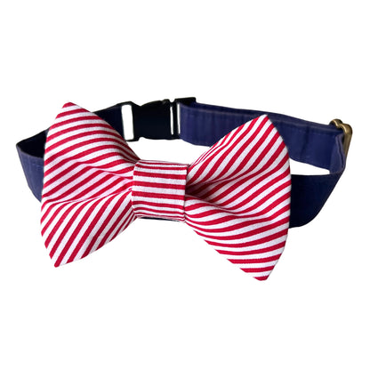 Candy Stripe Dog Bow Tie