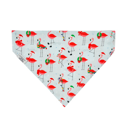 Christmas Flamingos Dog Bandana