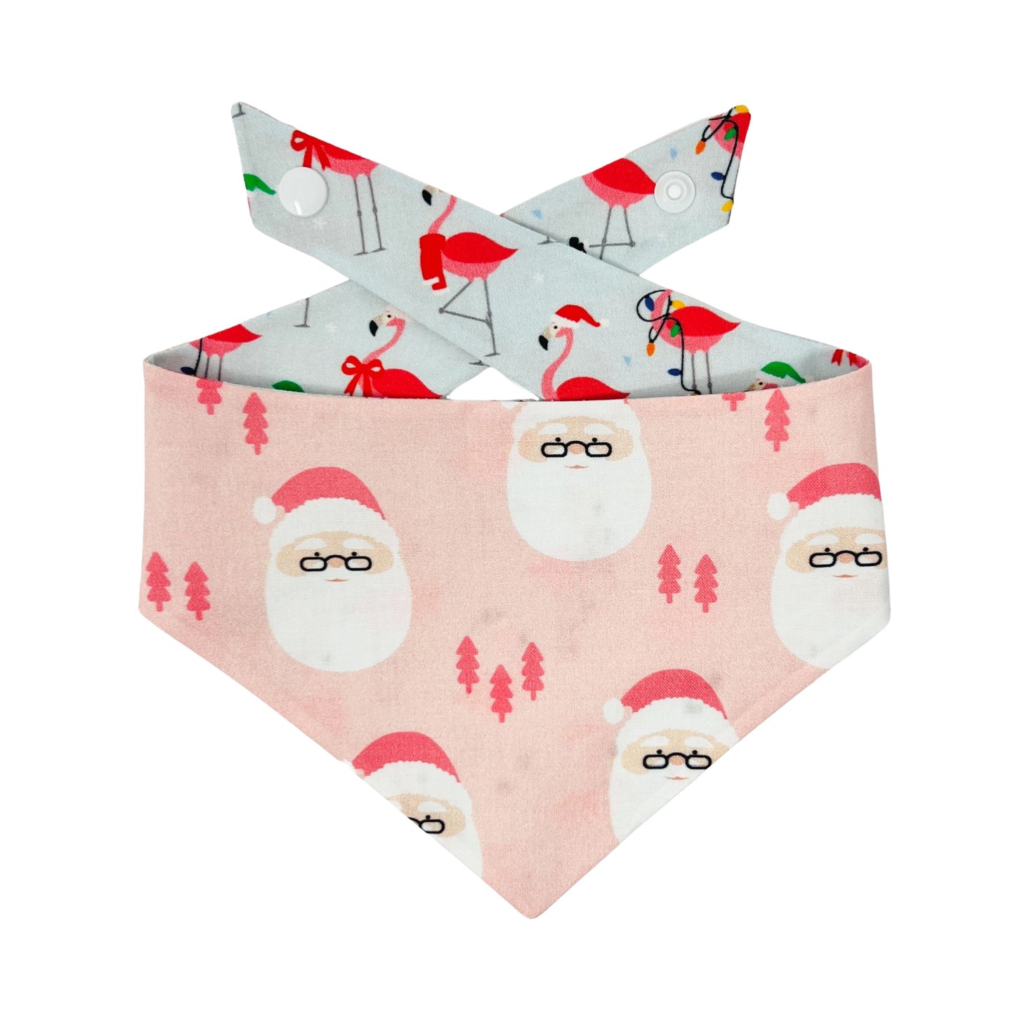Christmas Flamingos Dog Bandana