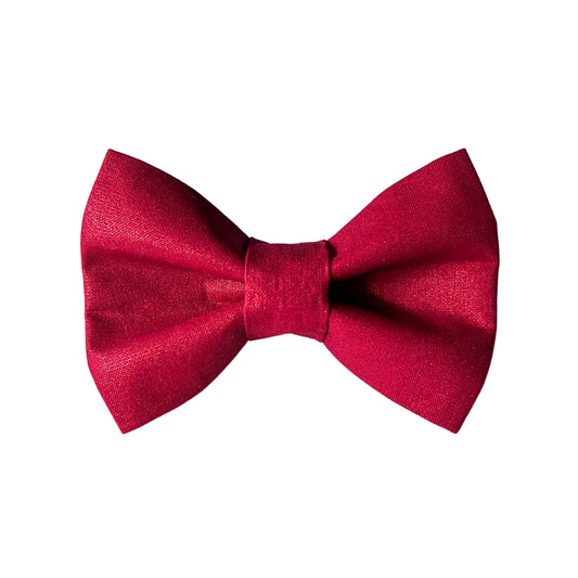 Christmas Shimmer Red Dog Bow Tie