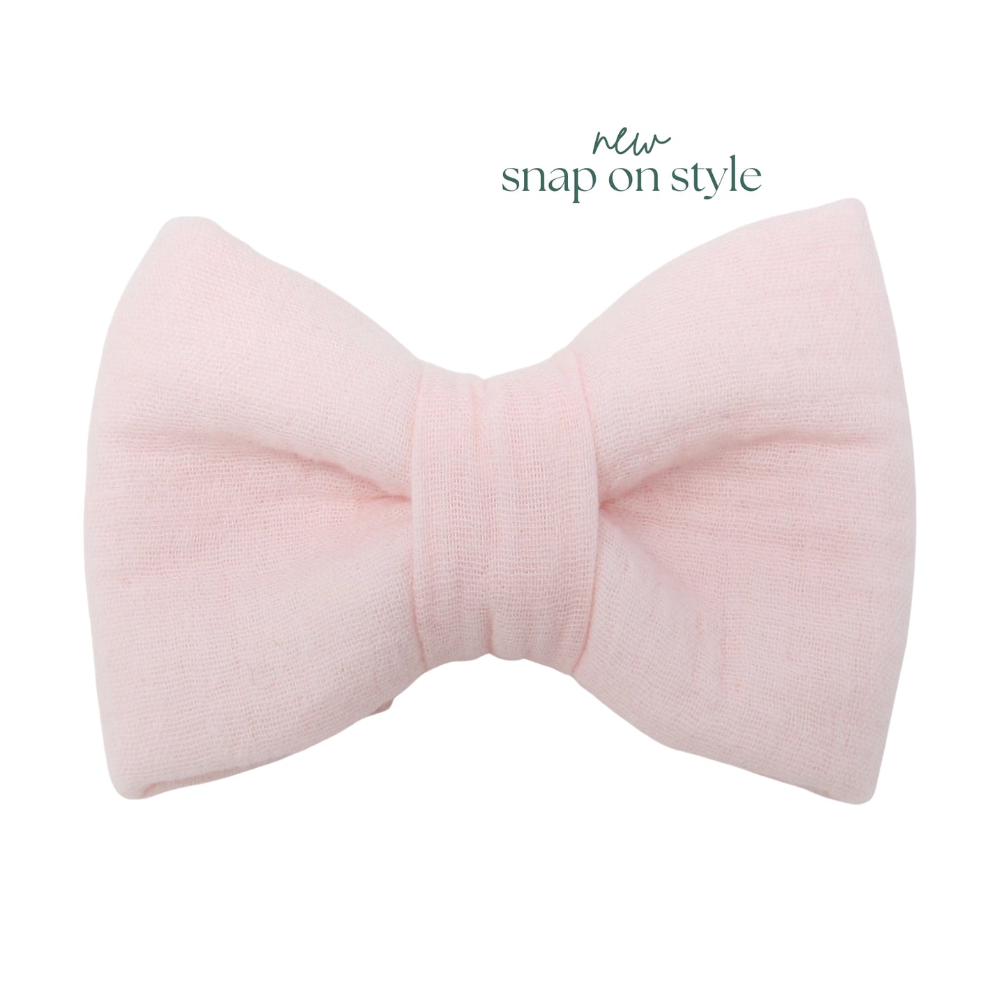 Gauze Dog Bow Tie - Pale Pink