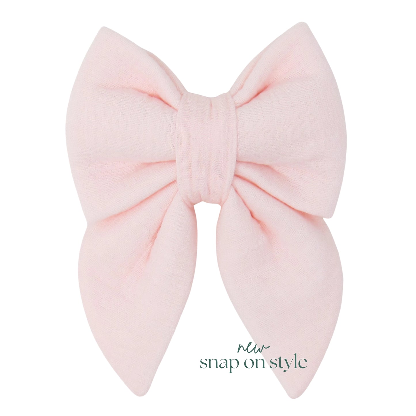 Gauze Lady Bow - Pale Pink
