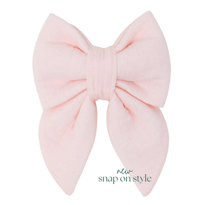 Gauze Lady Bow - Pale Pink