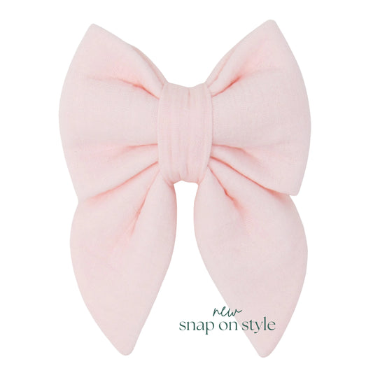 Gauze Lady Bow - Pale Pink