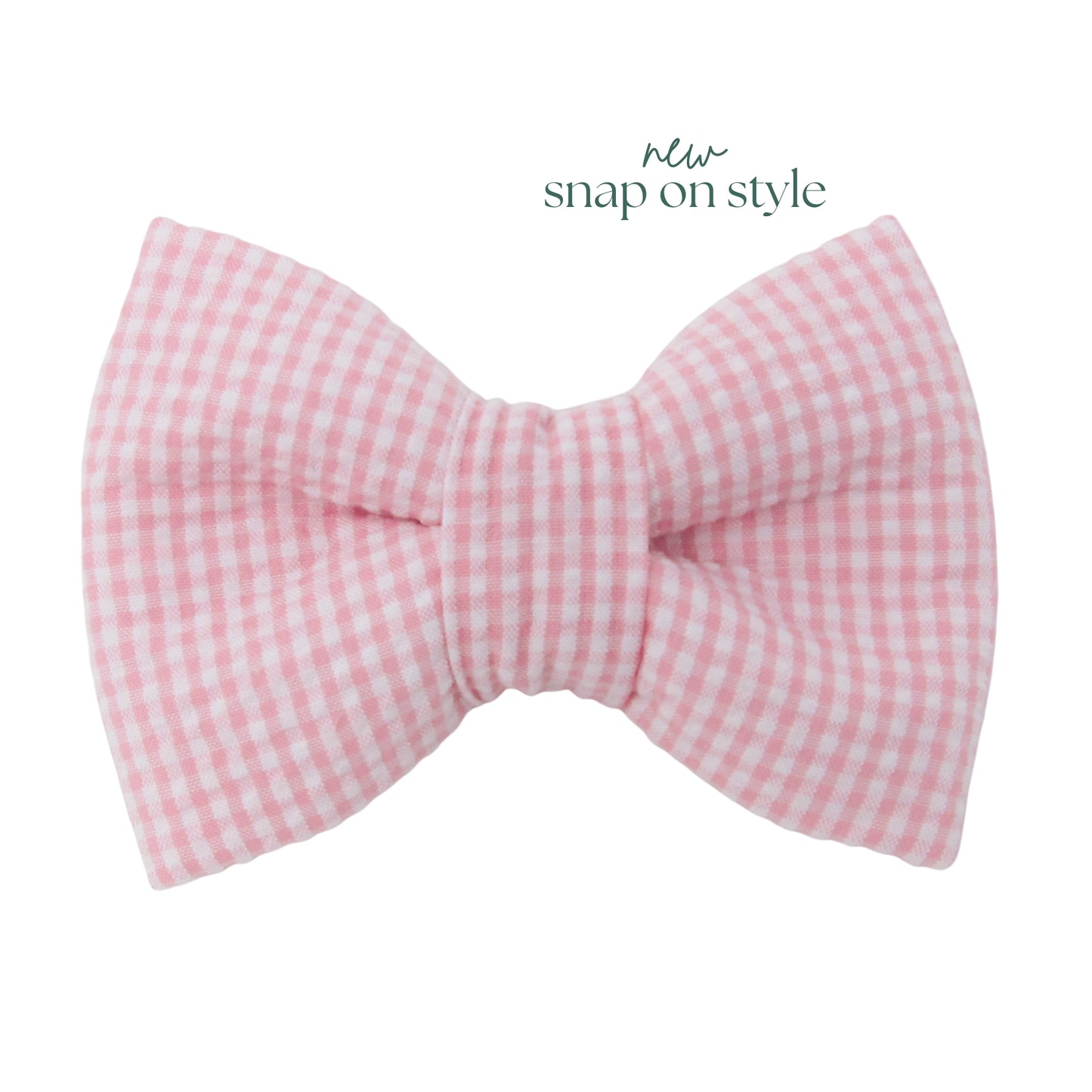 So Sweet Pink Seersucker Dog Bow Tie