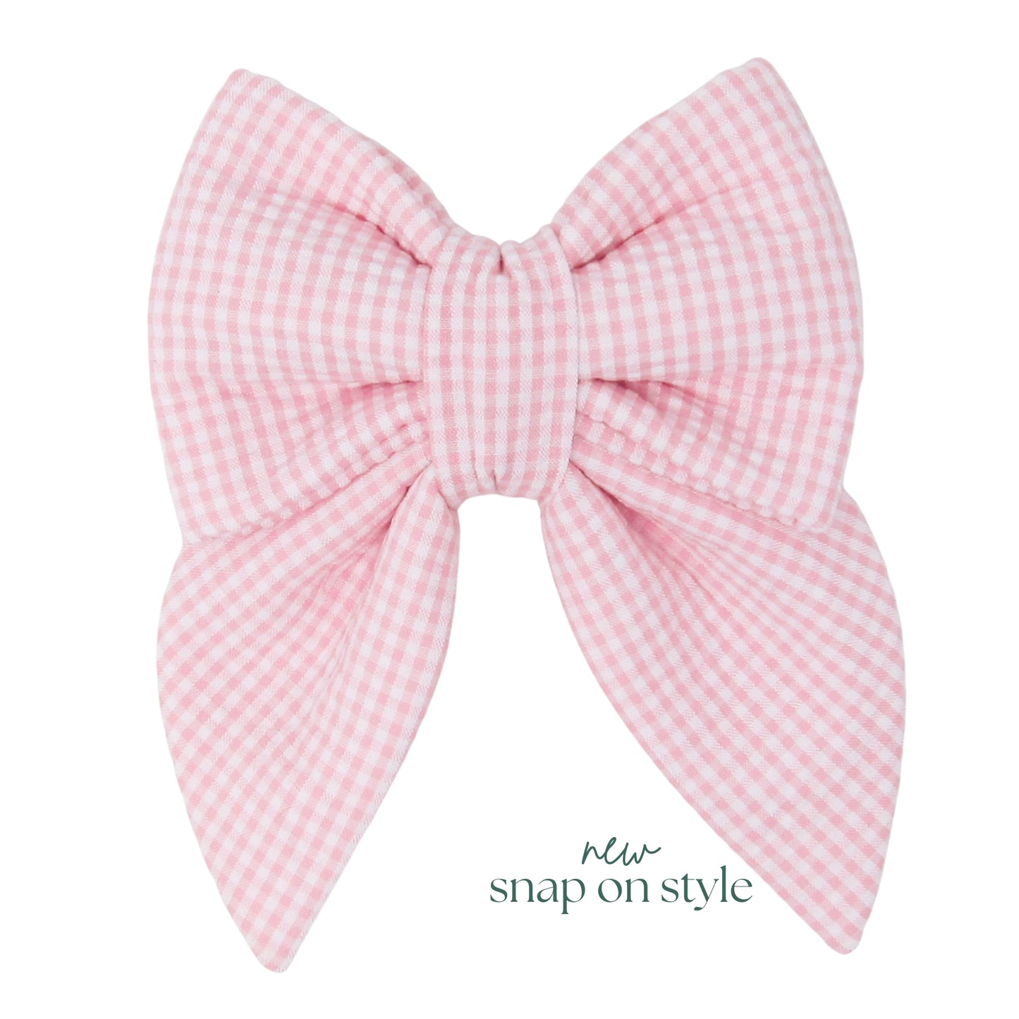 So Sweet Pink Seersucker Lady Bow