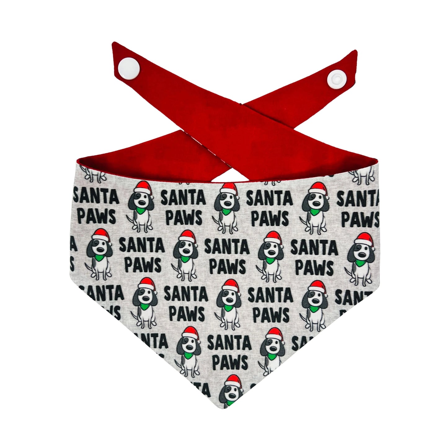 Santa Paws Over the Collar Dog Bandana