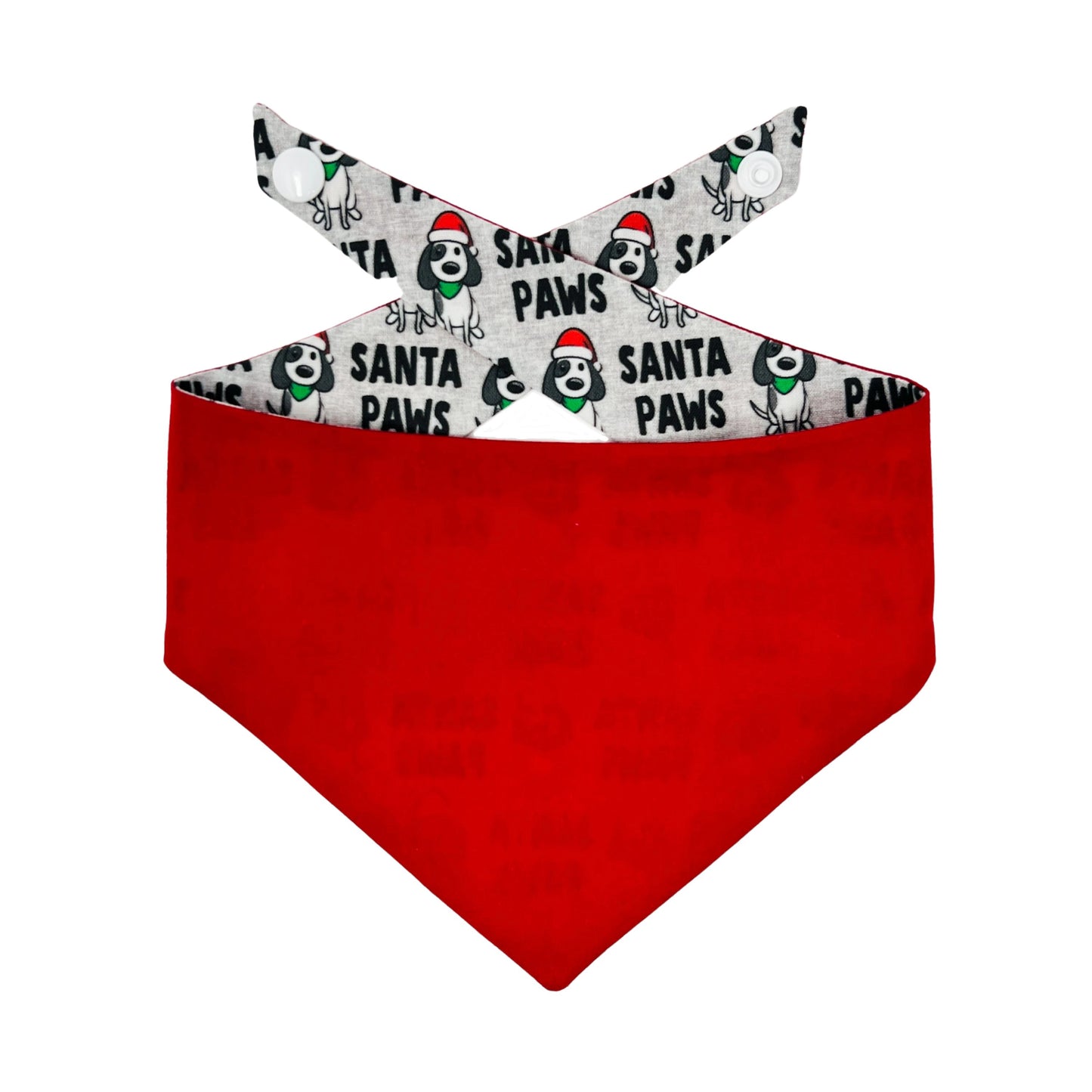 Santa Paws Over the Collar Dog Bandana