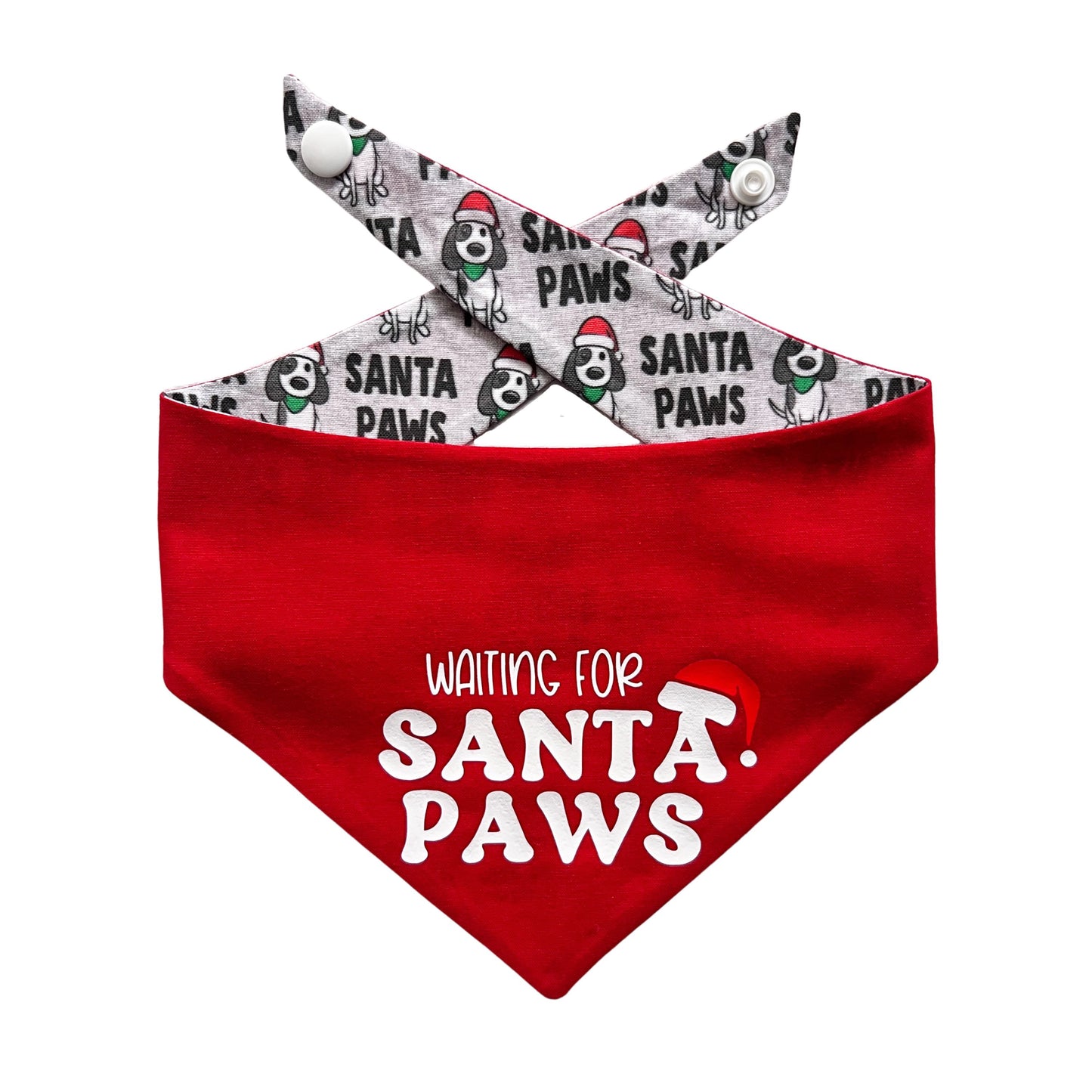 Santa Paws Over the Collar Dog Bandana