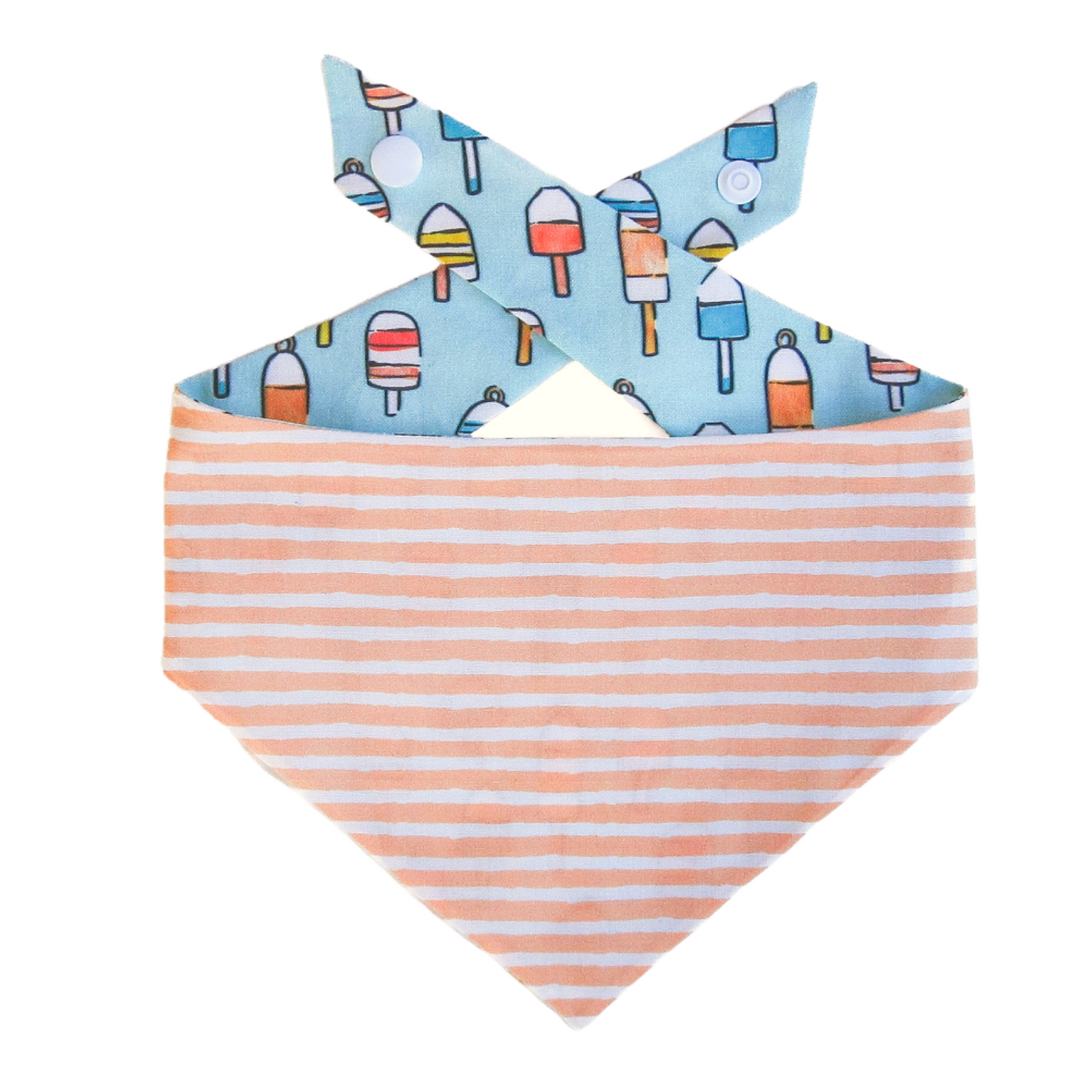 Nautical Blue Buoys Tie On Dog Bandana