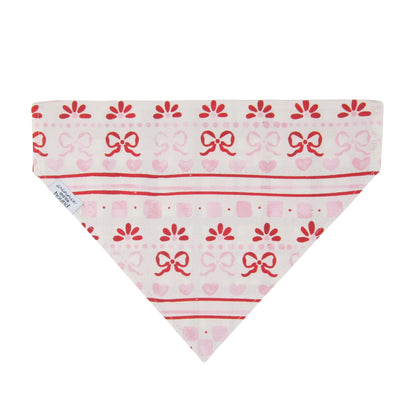 Valentine Fair Isle Dog Bandana