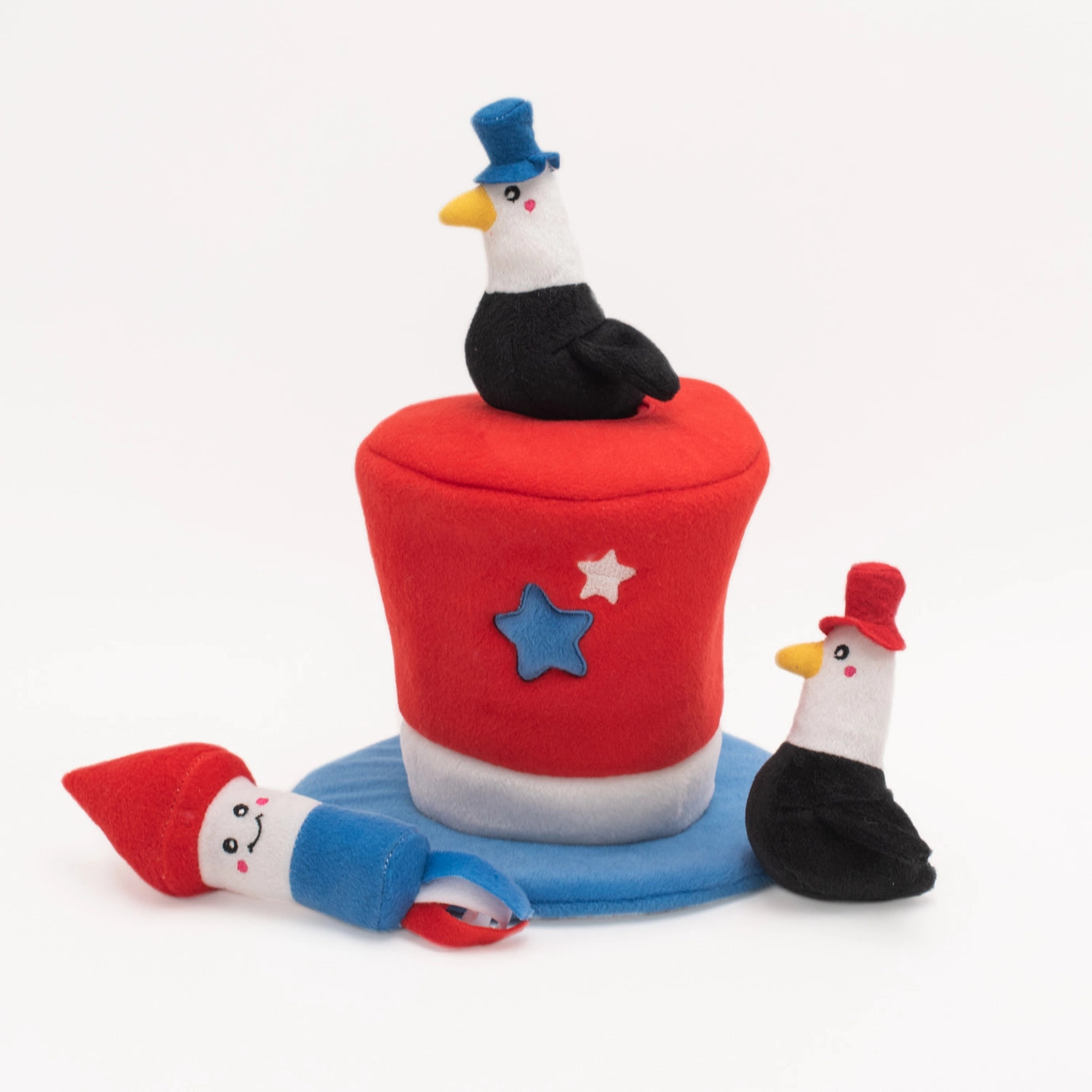 Americana Top Hat Burrow Dog Toy