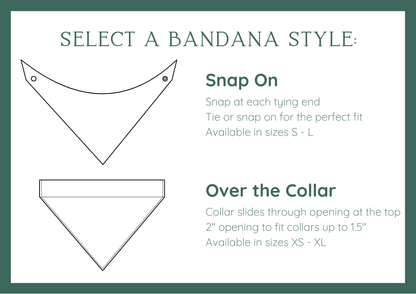 Gone Fishing Dog Bandana - Green