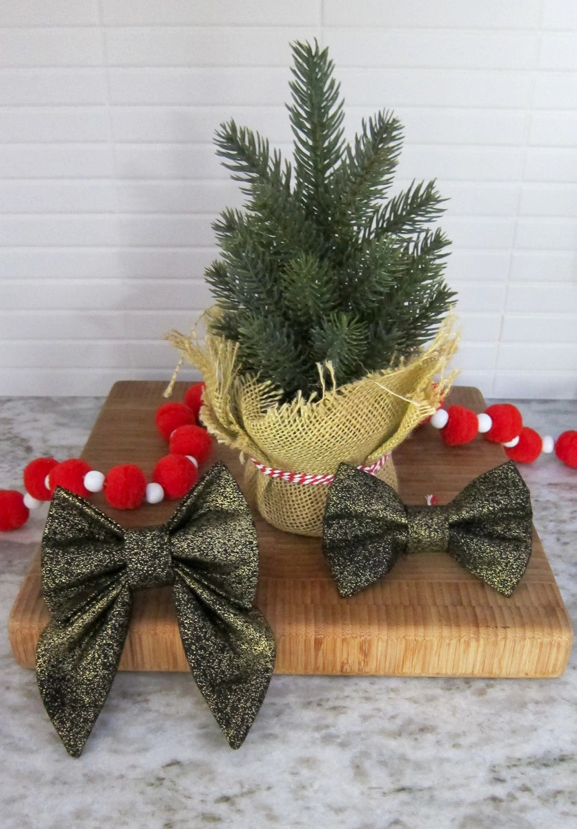 Holiday Glitter Lady Bow