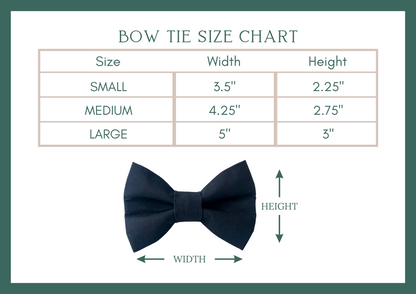 Navy Velveteen Dog Bow Tie