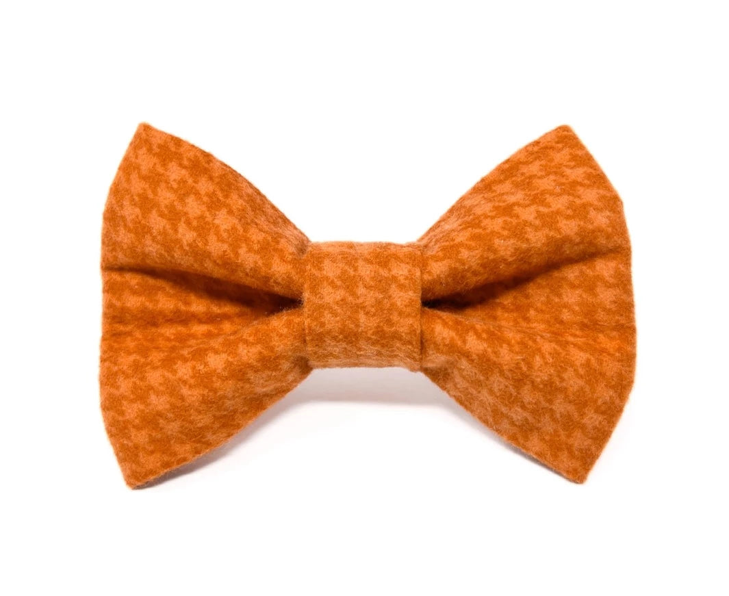 Houndstooth Flannel Dog Bow Tie