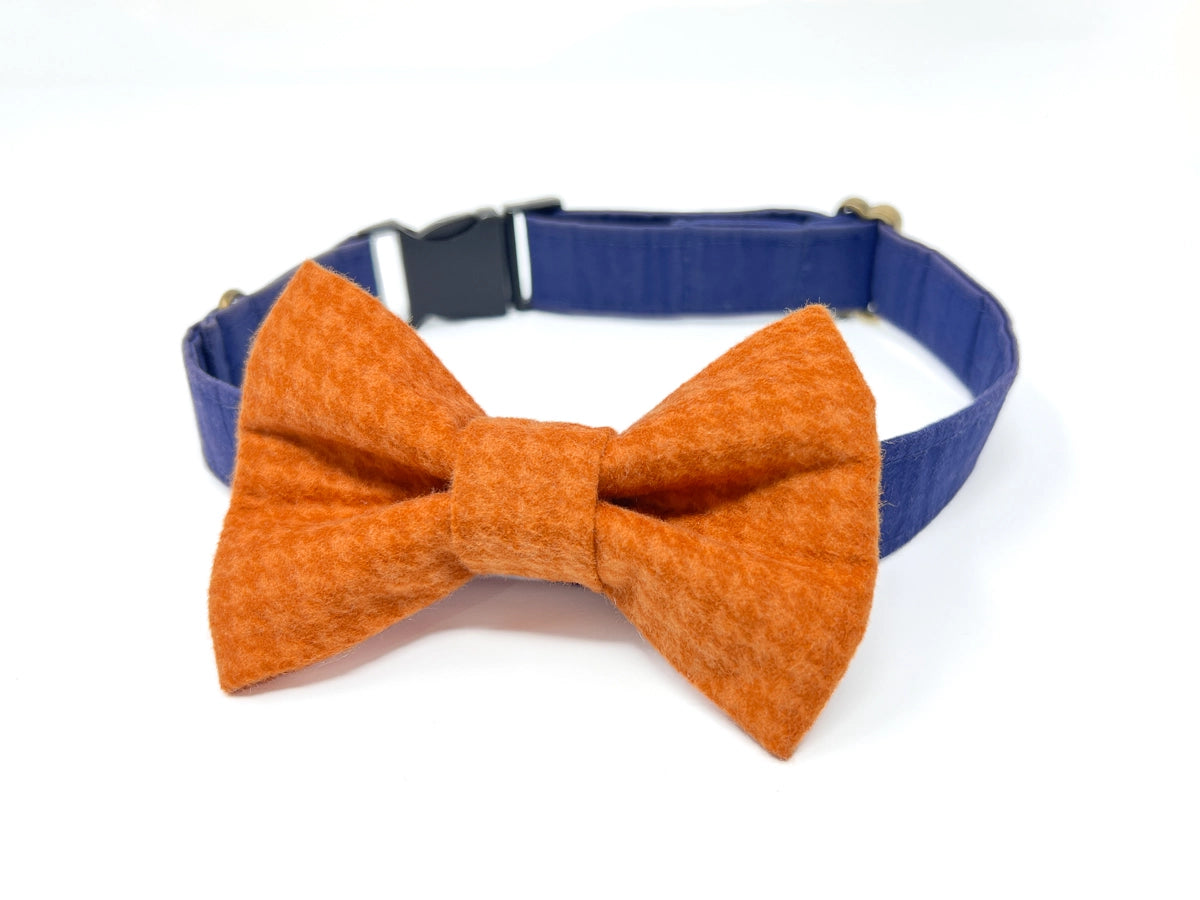 Houndstooth Flannel Dog Bow Tie