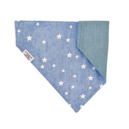 Chambray Stars Over the Collar Dog Bandana